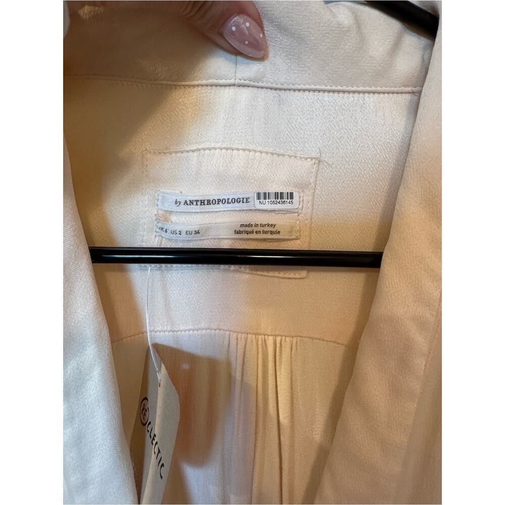 Anthropologie Cream Maxi Dress | Elegant Grecian-Inspired Evening Dress | NWOT - Picture 2 of 13